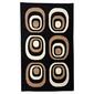 Linon Capri Collection Black Circle Area Rug - 5x7 - image 1