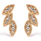Haus of Brilliance 10kt. Gold 1/10ctw. Diamond Leaf Stud Earrings - image 1
