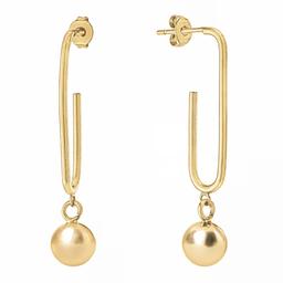 Athra 14kt. Gold Over Brass Ball Drop Earrings
