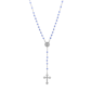 Symbols of Faith Blue Bead Virgin Mary & Child Locket Rosary - image 1