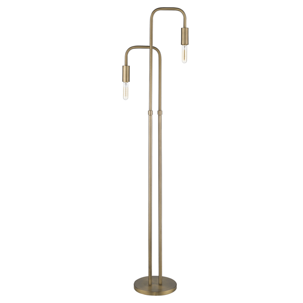 HomeRoots 63" Two Light Torchiere Floor Lamp