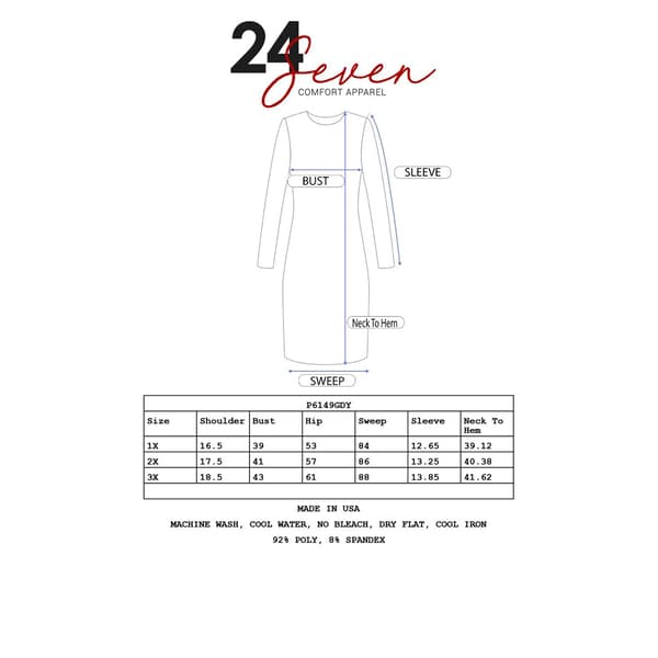 Plus Size 24/7 Comfort Apparel Tie Dye Pocket T-Shirt Dress
