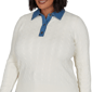 Plus Size Ruby Rd. Game of Luxe Long Sleeve Cable Knit Sweater - image 5