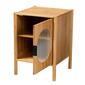Baxton Studio Naresh Brown Bamboo Wood 1-Door End Table - image 3