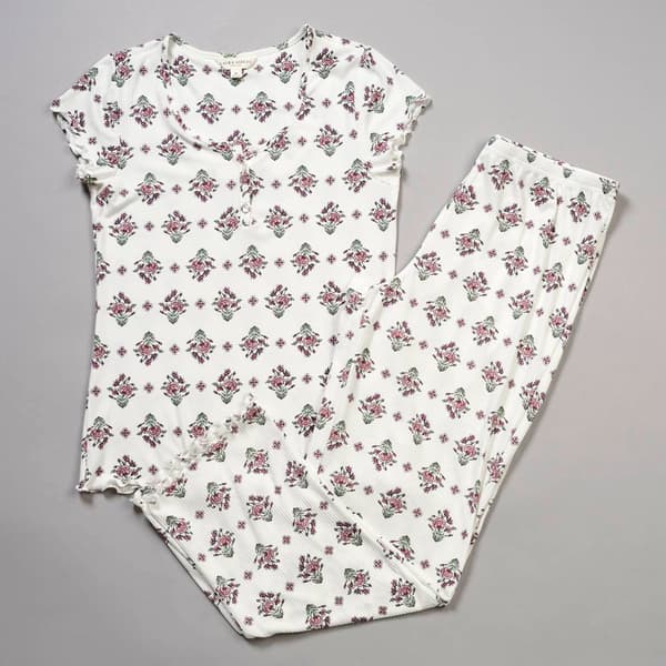 Womens Laura Ashley Botanical Foulard Pajama Set