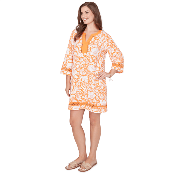 Womens Ruby Rd. Hothouse Florals Tropical Cut Out Shift Dress - image 