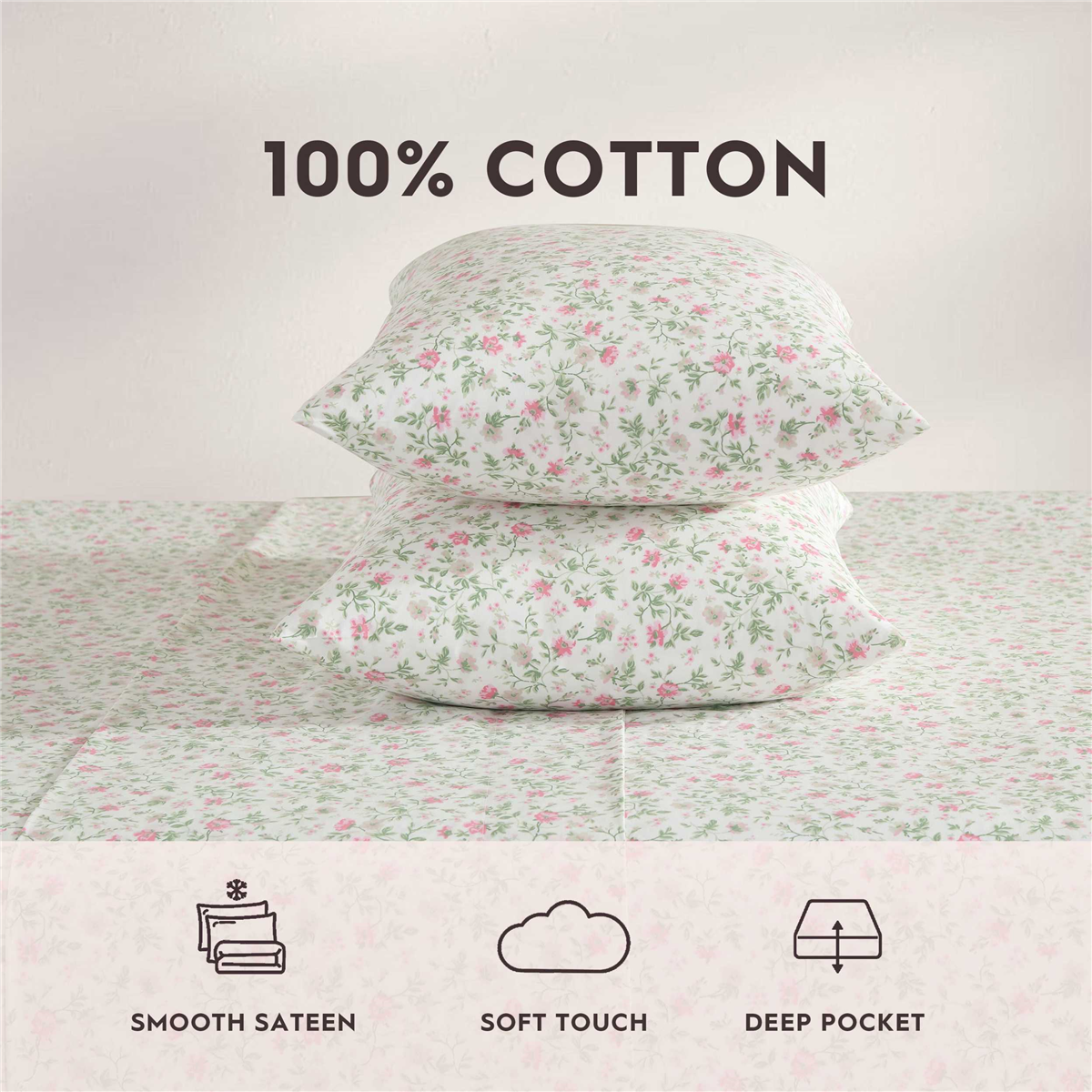 Laura Ashley® Bonnie Floral Percale Sheet Set