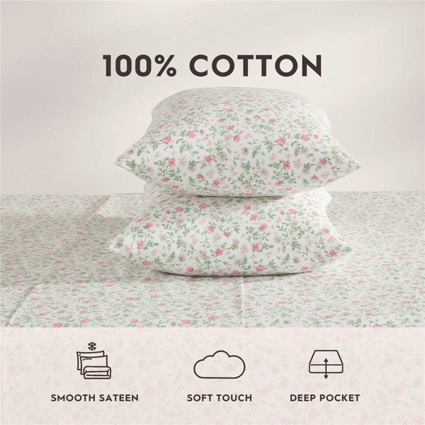 Laura Ashley® Bonnie Floral Percale Sheet Set