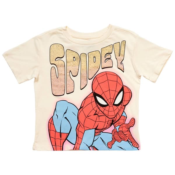 Girls (7-16) Marvel Spider-Man Rhinestone Tee - image 