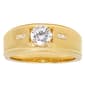 Mens Gentlemen''s Classics(tm) Sterling Silver Gold Plated CZ Ring - image 1