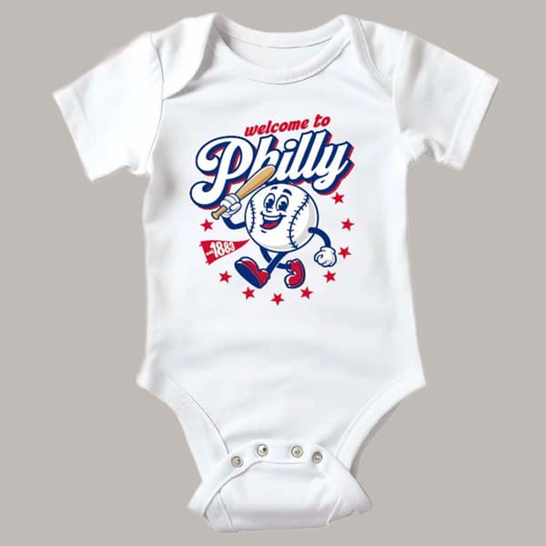 Baby Boy (6M) Tailgate Welcome to Philly Onesie - image 
