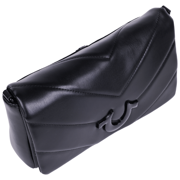 True Religion Quilted Flap Crossbody With Removable Pouch