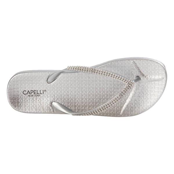 Womens Capelli New York Textured Opaque Flip Flops