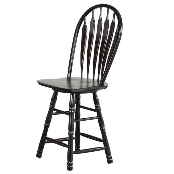Besthom Black Cherry Selections High Back Wood Bar Stool
