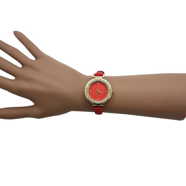 Womens Olivia Pratt™ Solid Colors & Rhinestones Watch - 26550