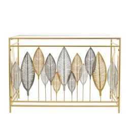 9th & Pike® Gold-Tone Metal Contemporary Console Table