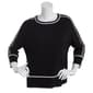 Petite  Retrology 3/4 Sleeve Striped Tipped Sweater - image 1