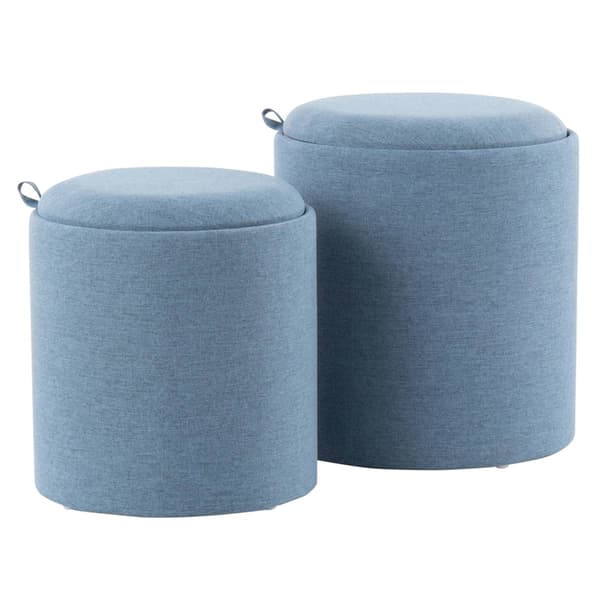 LumiSource Tray Contemporary Nesting Ottoman Set - image 