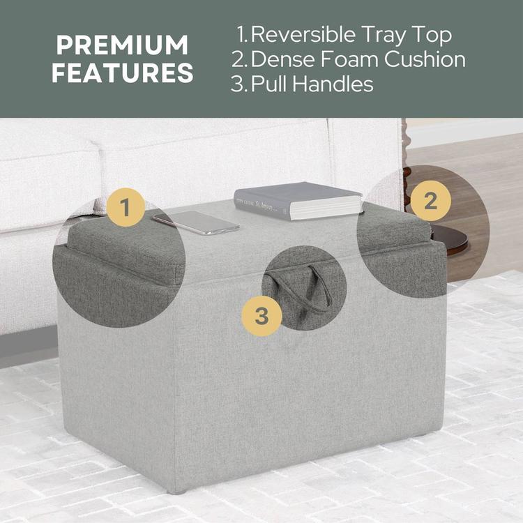Convenience Concepts Designs4Comfort Accent Storage Ottoman