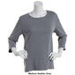 Womens Hasting & Smith 3/4 Sleeve Solid Crew Neck Tee - image 4