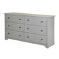 South Shore Vito 6-Drawer Dresser - Soft Grey - image 1