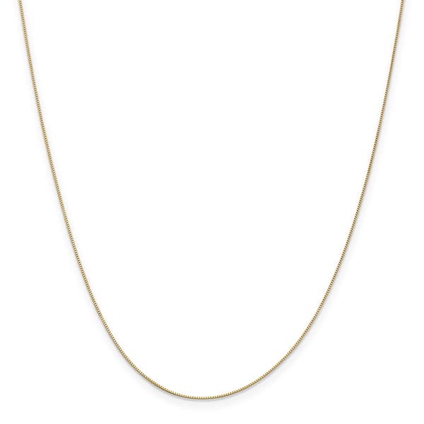 Gold Classics(tm) .5mm. 14kt. Gold Box Chain Necklace - image 