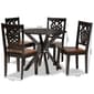 Baxton Studio Liese 2-Tone Dark Brown Finish Wood 5pc. Dining Set - image 9