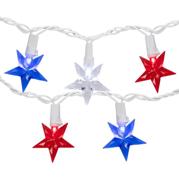 Northlight Seasonal 30ct. LED Multi-Color July 4th Star Light Set