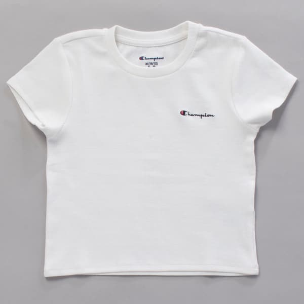 Girls (7-16) Champion® Short Sleeve Baby Tee - Bright White - image 