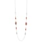 Ashley Cooper(tm) Long Link Station Necklace w/ Pink Beads - image 1