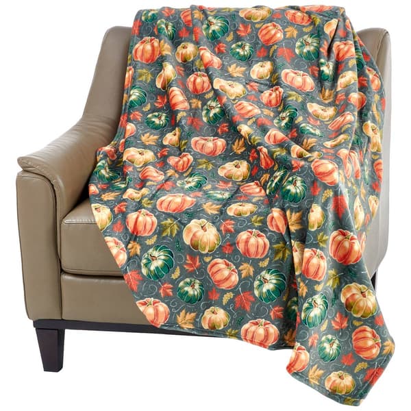 Ashley Cooper™ Pumpkin Fall Plush Throw
