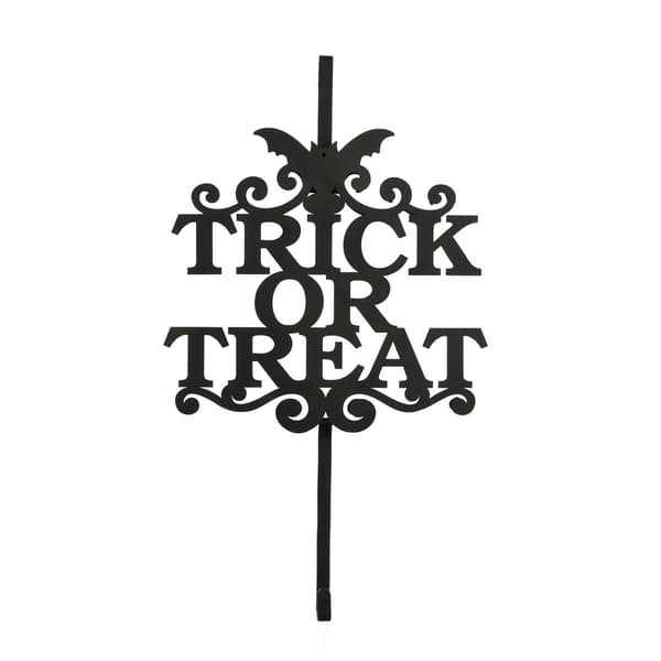 National Tree 19in. Halloween Trick or Treat Wreath Hanger - image 