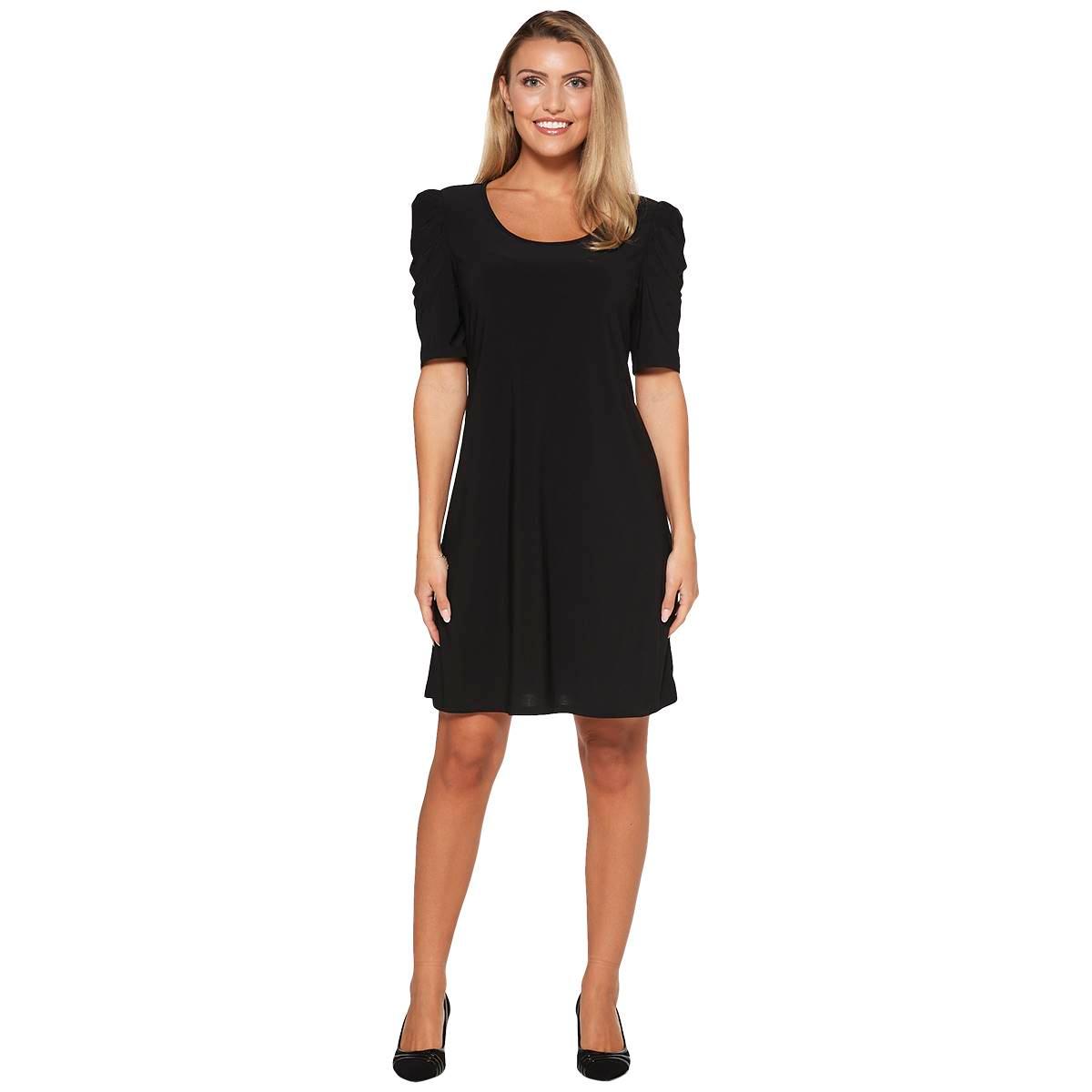 Womens MSK Caterpillar Sleeve Solid Swing Dress
