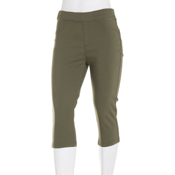 Petite Erika Joey Slit Hem Capri Pants - image 