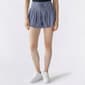 Juniors Derek Heart Striped Yum Smock V-Waist Flippy Short - Blue - image 1