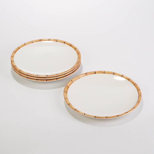 Tommy Bahama 11in. Bamboo Border Dinner Plates - Set of 4 - image 