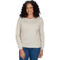 Plus Size Alfred Dunner Classics Pointelle Cashmelon Sweater - image 2