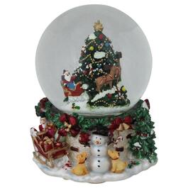 Northlight 6.5in. Christmas Tree & Santa Claus Musical Snow Globe