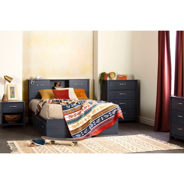 South Shore Asten Blueberry Drawer Nightstand