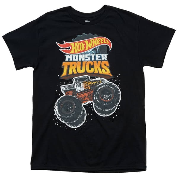 Young Mens Hot Wheels(R) Monster Truck Graphic Tee - Black - image 