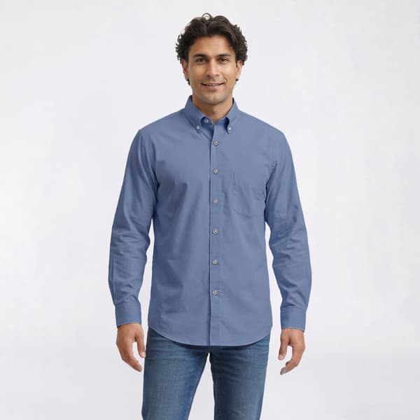 Mens Preswick & Moore(R) Regular Fit Dress Shirt - Light Blue - image 