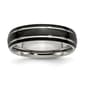 Mens Gentlemen's Classics&#40;tm&#41; Black IP-Plated 6mm Wedding Band - image 1