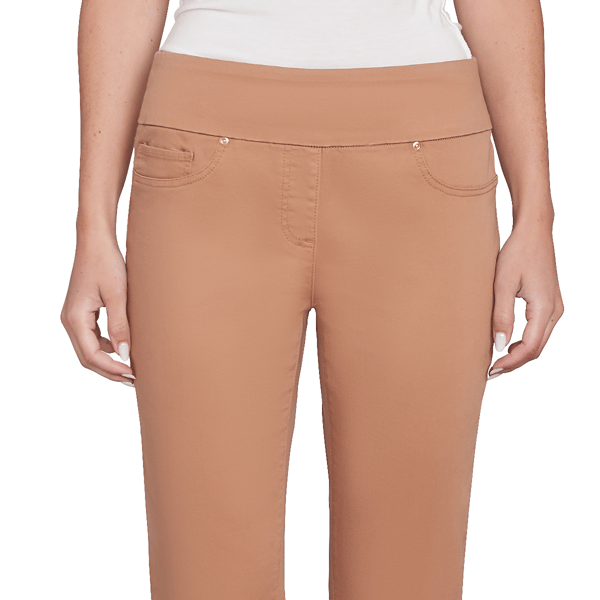 Womens Hearts of Palm Red-y To Shine Stretch Solid Pants