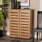 Baxton Studio Adalwin Oak Brown Wood 2-Door Shoe Storage Cabinet - image 7