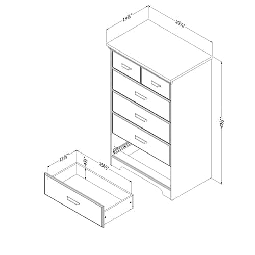 South Shore Versa 5 Drawer Chest