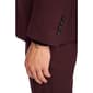 Mens Paisley & Gray Solid Notch Suit Jacket - Burgundy Wine - image 4