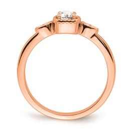 Pure Fire 14kt. Rose Gold Rope Edge Diamond Engagement Ring