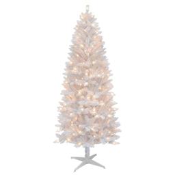 Puleo International 6ft. Pre-Lit Artificial Pine Christmas Tree