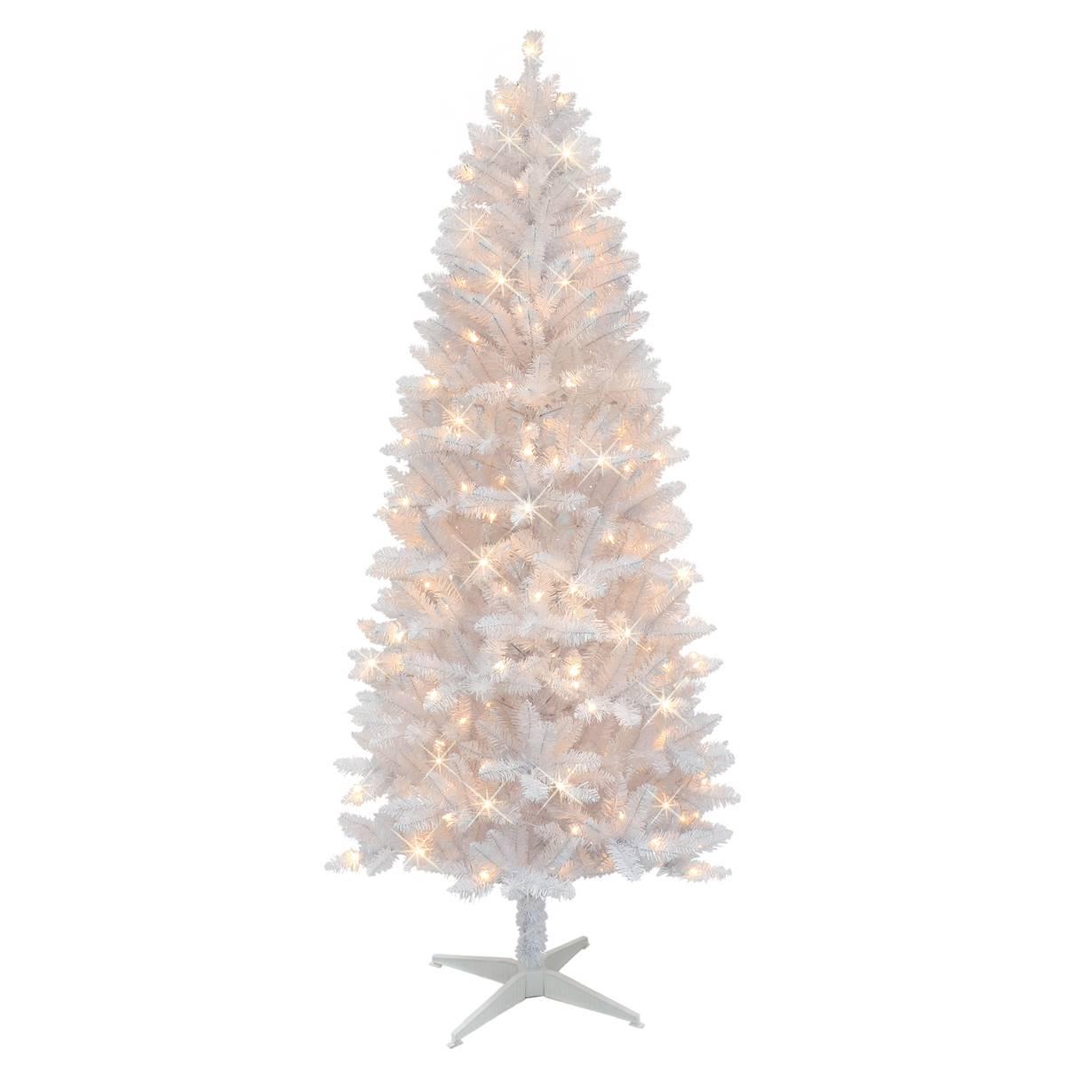 Puleo International 6ft. Pre-Lit Artificial Pine Christmas Tree