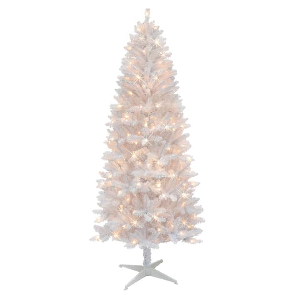 Puleo International 6ft. Pre-Lit Artificial Pine Christmas Tree